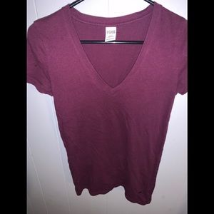 Pink V neck shirt